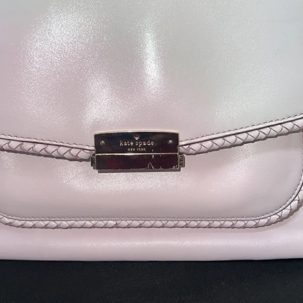 Kate spade leather Shoulder bag tote pink gold